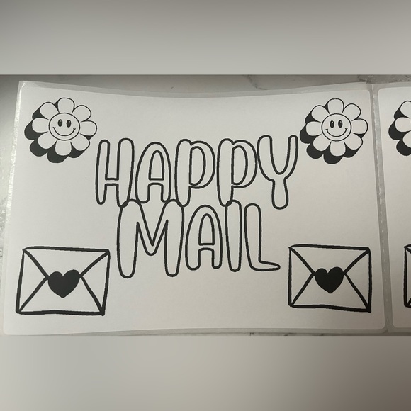 🌺50 Happy Mail Thermal Labels - Picture 2 of 2